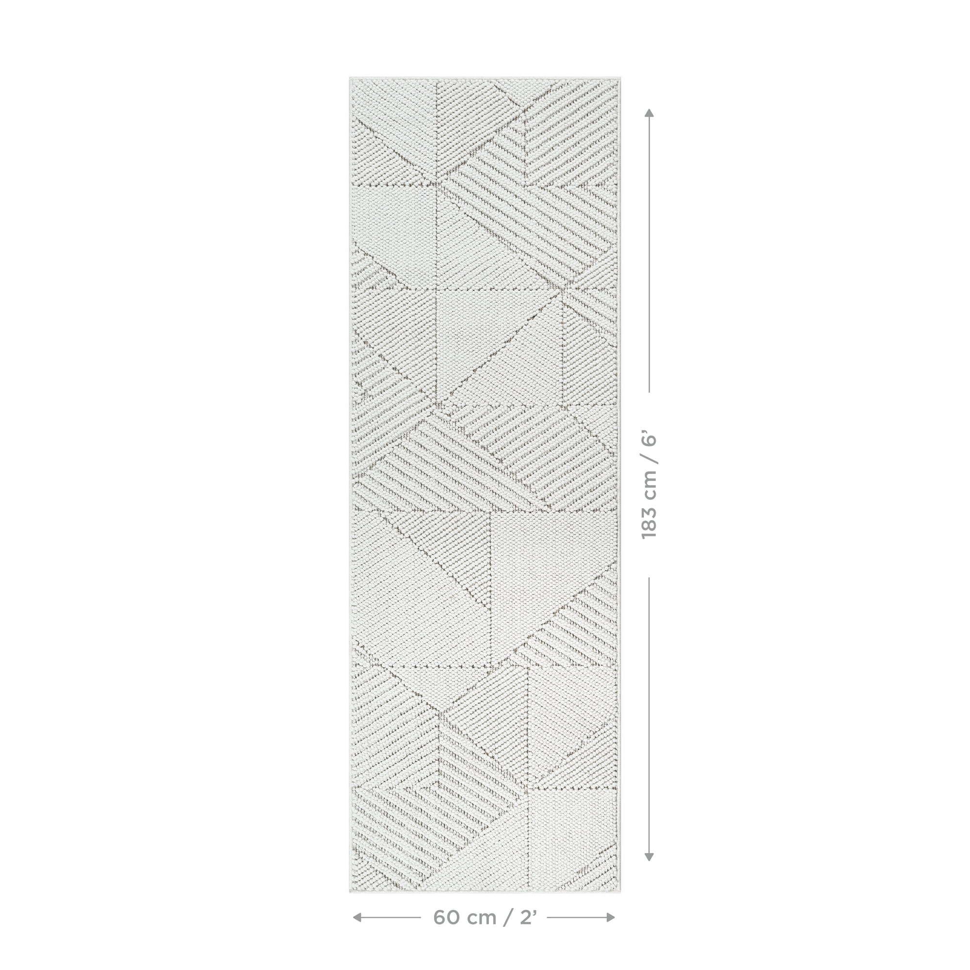 Tapis de passage blanc cassé Mira Mainstays, 2 pi x 6 pi
