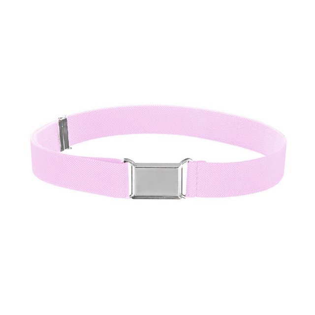 1 Ensemble Ceinture Élastique Simple pour Enfants Garçons Boucle Ajustable Taille Extensible Réutilisable Lavable Jeans Accessoires de Vêtements Rose Rouge