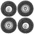 thumbnail image 1 of RC Tire, RC Wheel 1.8in Width Aluminum Alloy  For 1/10 RC Crawler Silver, 1 of 8