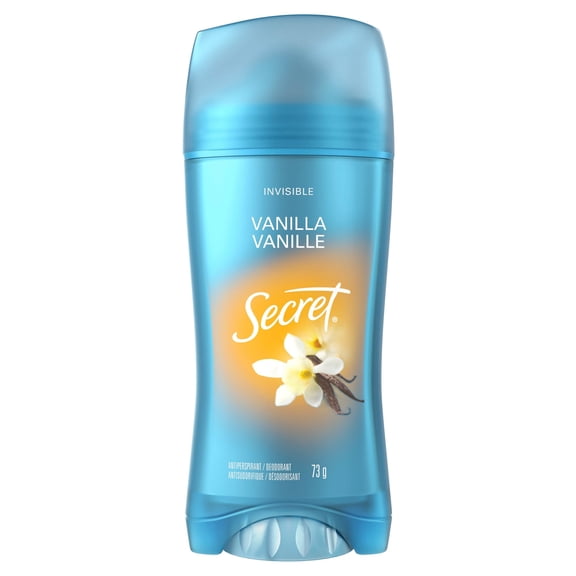 Antisudorifique et désodorisant invisible en bâton Secret, parfum Vanille