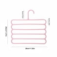 thumbnail image 3 of Oleegame 2PC Spoon And Lid Rest Color Non Slip Multi Layer Trouser Rack Multifunctional Wardrobe 5 Layer Hanging Pants Hanger Scarf Rack Silk Scarf Tie Hanger Pink, 3 of 3