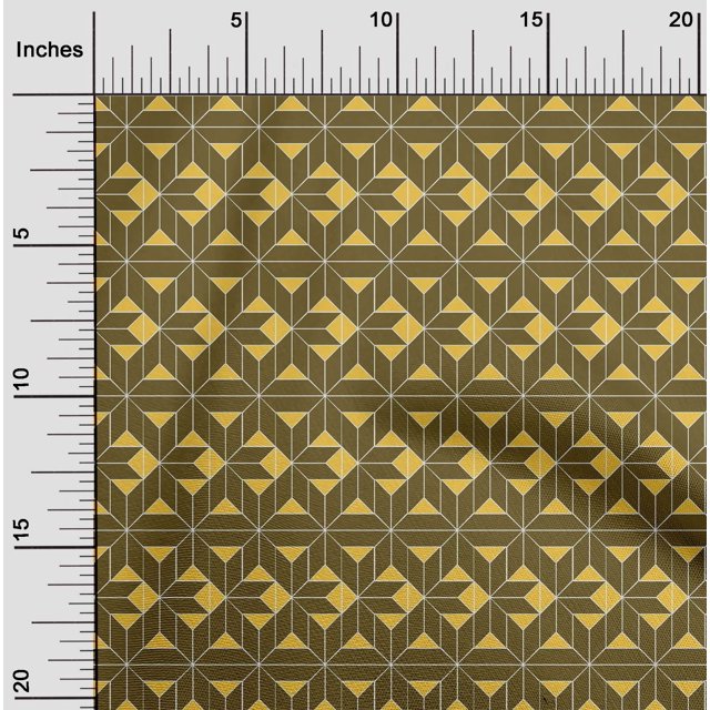 oneOone Cotton Poplin Fabric Square|Diamond & Triangle Geometric Print Fabric By The Yard 42 Inch Wide