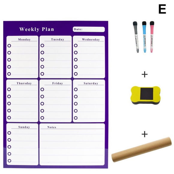 Erasable Calendar for Fridge Magnetic Whiteboard Calendars Monthly/Weekly Planner Weekly Organizer Daily Notepad D