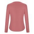 thumbnail image 4 of Timegard Womens Tops Fleece Lined Comfy Skinny Tops V Neck Thermal Underwear Fall Winter Solid Color, 4 of 6