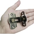 thumbnail image 5 of ORUYROP 90 Degree Locking Privacy Lock Sliding barn Door Latch Right Angle Door Clasp cam Lock (Bronze), 5 of 5