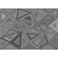 thumbnail image 1 of Ahgly Company Machine Washable Indoor Rectangle Transitional Grey Gray Area Rugs, 3' x 5', 1 of 7