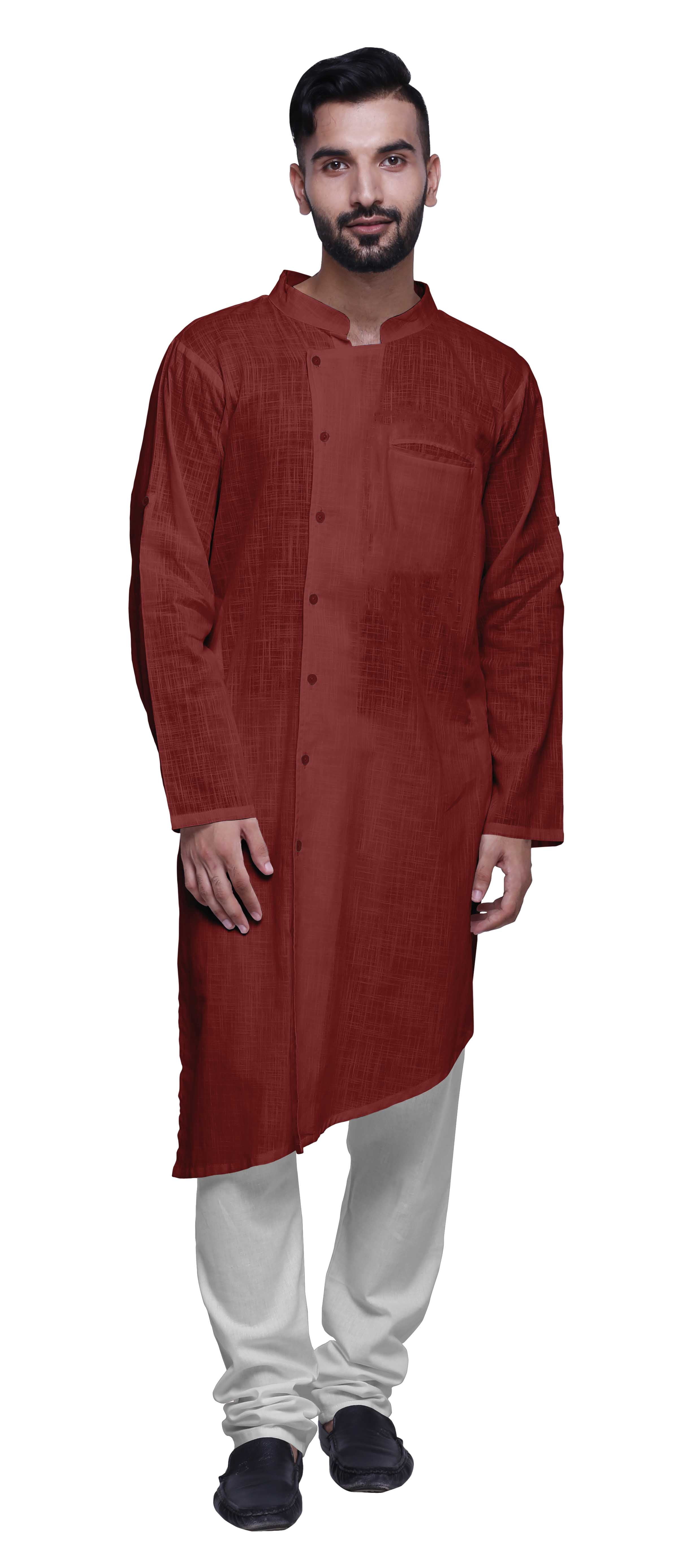 Atasi Ensemble Kurta en Coton pour Hommes, Designer, Décontracté, Kurta Pyjama Uni, Vêtements