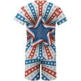 thumbnail image 5 of cllios Men's Short Sets 4th of July Short Sleeve Tshirts and Drawstring Shorts Matching Suits Independence Day Stars and Stripes Graphic Muscle Tracksuits Sets with Pockets, 5 of 5