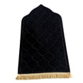 thumbnail image 1 of Embossing Process Muslim Prayer Rug Colorfast and Washable Prayer Mat for Effectively Protecting Knees - Black, 1 of 5