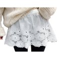 thumbnail image 3 of Women‘s Lace Shirt Extender Layering Fake Top Lower Sweep Half-Length Plus Size A Version Underskirt Black L, 3 of 6