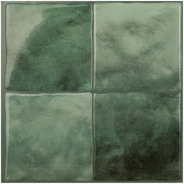 Smart Tiles Tuiles autocollante murale, Zellige Taza, Pqt-4, 9in x 9in