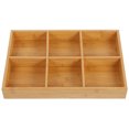 thumbnail image 1 of Miangastore Unfinished Wood Tray with 6 Compartments Rectangular Shape tray Multipurpose Organizer for Crayon Chalk Storage Art, 1 of 8