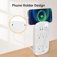 thumbnail image 4 of PrimeCables 6-Outlet Wall Mount Surge Protector Socket with 4 USB Charging Ports, 900 Joules, 4 of 7