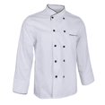 thumbnail image 3 of Veste de Cuisine Unisexe pour Restaurant d'Hôtel Service Alimentaire - Blanc, M, 3 of 8