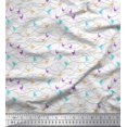 thumbnail image 1 of Soimoi Crepe Silk Fabric Bird Artistic Fabric Prints by Yard 42 Inch Wide, 1 of 3