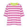 thumbnail image 4 of Penkiiy Chemise pour Femme en Lin à Manches 3/4, Chemise à Col Rond Unie à la Mode, Chemise à Manches Longues à Col Rond pour Femme/chemise 2TG Rose Vif, 4 of 4