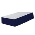 thumbnail image 2 of kurtrusly Solid Color Hotel Pleated Bed Skirt Wrinkle & Fade Resistant Blue Full 1Set, 2 of 6