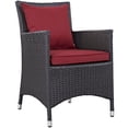 thumbnail image 3 of Modway Convene 2-Piece Aluminum and Rattan Patio Dining Chairs in EspressoRed Patio Furniture, 3 of 4