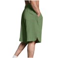 thumbnail image 3 of Diufon Men's Athletic Shorts Cotton Linen Drawstring Waisted Outdoor Sport Shorts Spring Summer Shorts with Pockets, 3 of 6