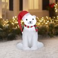thumbnail image 2 of Christmas Airblown Santa with Bear, 2 of 6