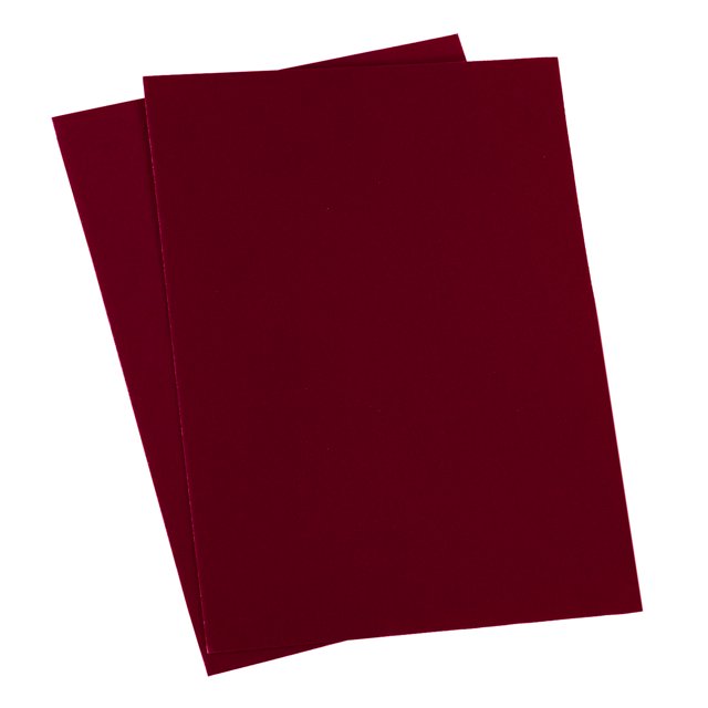 Unique Bargains Patchs en Velours Autocollants Patchs de Réparation Rouge Foncé Lot de 2