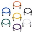 thumbnail image 1 of Tignapoo Lot de 7 Câbles de Microphone XLR DMX512 en Couleurs Assorties pour Équipement Audio Professionnel, 1 of 6
