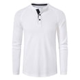 thumbnail image 1 of CEHVOM Men's Loose Long-sleeved T-shirt Round Neck Solid Color Bottoming Shirt, 1 of 5