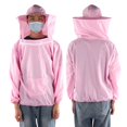 thumbnail image 3 of Beekeeping Suit, Professional Beekeeping Jacket, Breathable High-definition Veil For Beginner Commercial Beekeepers Pink, 3 of 8