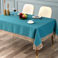 thumbnail image 1 of MAWCLOS Table Cloths Washable Tablecloths Covers Lace Tablecloth Home Decor Vintage Embroidered Polyester Waterproof Green 55"x 79"/ 140cm*200cm, 1 of 8