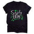 thumbnail image 1 of Pompotops T-Shirt Décontracté pour Femmes Imprimé Fête de la Saint-Patrick à Manches Courtes, 1 of 5