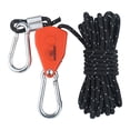 thumbnail image 1 of jinwen Adjustable Pulley Ratchet Rope Hanger Pulley Regulator 4mm 4m Black, 1 of 9