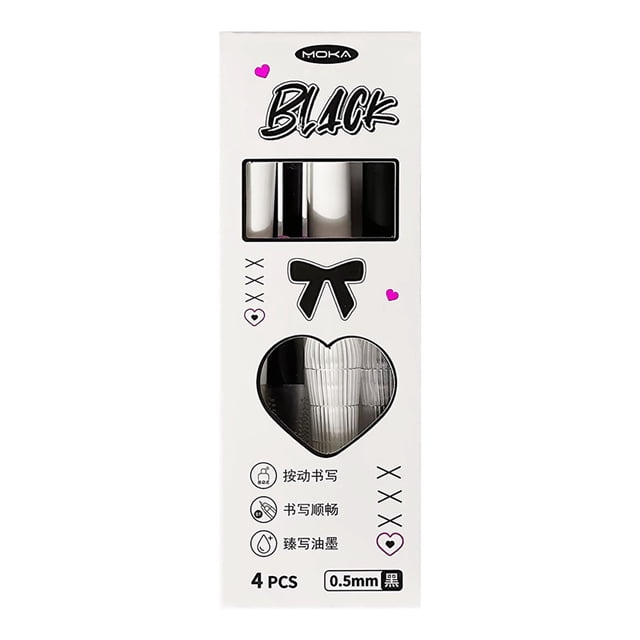 Black Retractable Gel Pens 0.5mm Long-Lasting Ink and Comfortable Wide Barrel Pen Writing Fun Assorted Novelty Fun Supplies Writing Supplies for Wood, Rocks, Glass, Ceramic, Canvas,Paper,Eggs