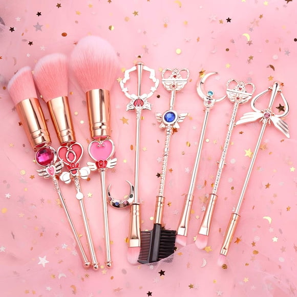 8 Pcs Sailor Moon Makeup Brush Set Sakura Cosmetic Makeup Tool Sets