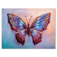 thumbnail image 2 of Designart Papillon Bleu Vintage II Art mural sur toile, 2 of 4