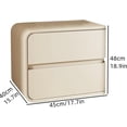 thumbnail image 2 of Nightstand, Modern Minimalist Bedside Table Bedside Furniture, Luxury Night Stand with 2 Drawer and Microfibre Leather Wrap,for Bedroom and Small Spaces(Left), 2 of 3