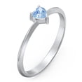 thumbnail image 3 of Heart Birthstone Ring - Blue Topaz (December), 3 of 6