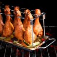 thumbnail image 2 of Gourmet Grill Pro: Chicken Leg Rack & BBQ Drumstick Holder, 12-Slot Stainless Steel Roaster Stand, Outdoor Cooking Tools For Even Cooking, Easy Clean & Compact Storage, P003, 2 of 7