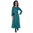 thumbnail image 1 of Moomaya Robe Maxi à Manches Longues, Longue, Boutonnée, Unie, Décontractée, Fendue, 1 of 6