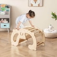 thumbnail image 4 of Costway 2-in-1 Rocking Horse Arch for Kids with Rocker Arch Climber Comfortable Backrest Natural, 4 of 10