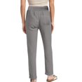 thumbnail image 4 of Timegard Womens Pants Straight Leg Drawstring Elastic Waist Solid Color Loose Lounge Trousers Lightweight, 4 of 7