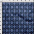 thumbnail image 4 of oneOone Silk Tabby Blue Fabric Check Craft Projects Decor Fabric Printed By The Yard 42 Inch Wide, 4 of 4