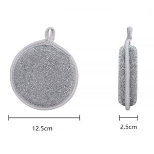 TopLLC Éponge de lavage de vaisselle à deux côtés Haute Élastique Fil circulaire Éponges à éponge à épingles à deux faces Bloc pour le lavage de cuisine 3PC Éponge à vaisselle
