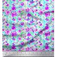 thumbnail image 1 of Soimoi Poly Georgette Fabric Flower Watercolor Print Sewing Fabric Yard 42 Inch Wide, 1 of 3