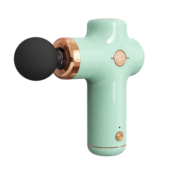 YESOUL YESOUL MONICA Portable Massage Gun in Enchanted Green - Lightweight, Low Noise, 3 Adjustable Speeds, 4 Massage Heads, 2400mAh Battery, Type-C Charging, Ideal for Muscle Recovery and Relaxation