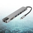 thumbnail image 1 of ANGGREK Station d'Accueil Hub 8-en-1 Typec vers RJ45 PD USB Typec Adaptateur Convertisseur, Type&8209, Po&8209, 1 of 8
