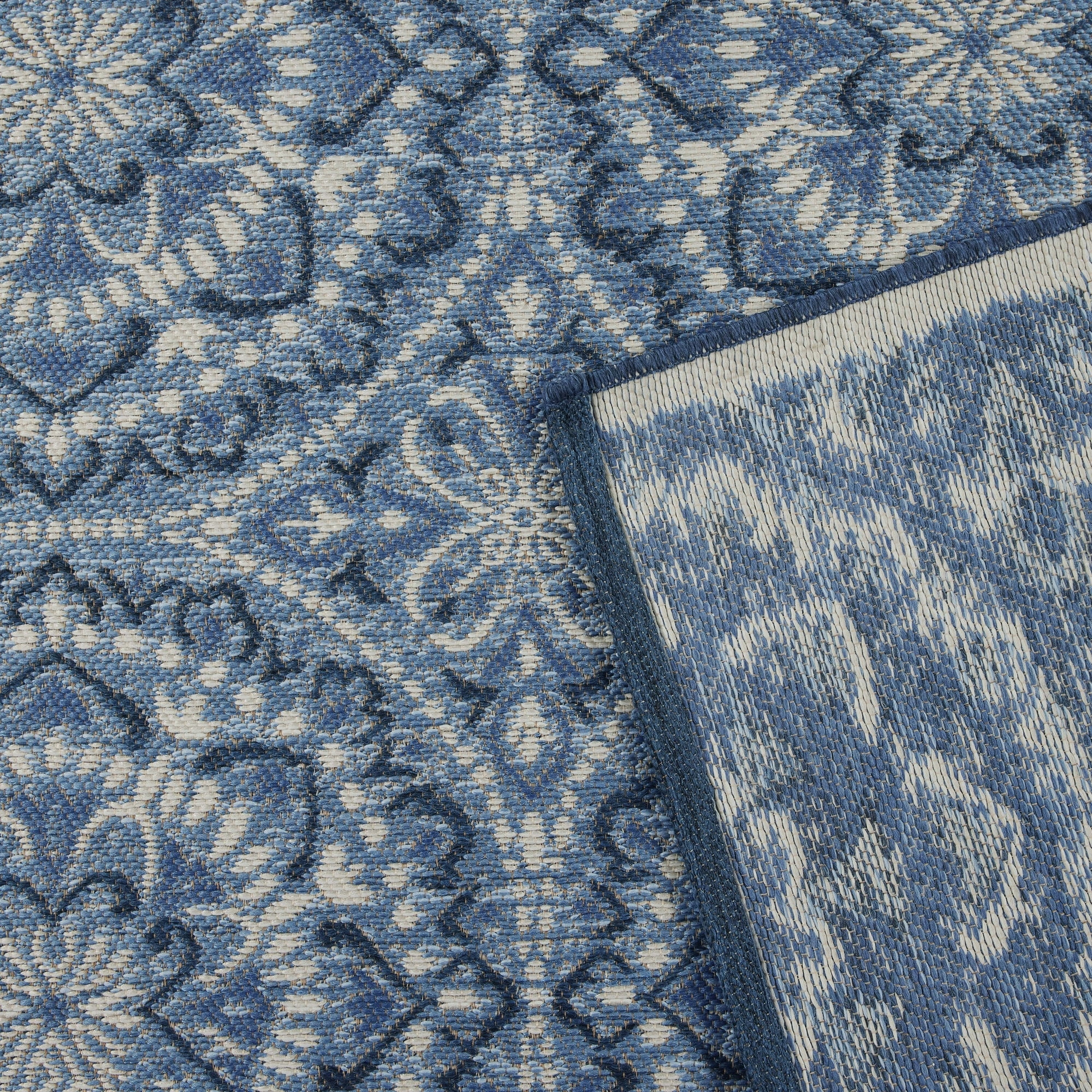 Tapis extérieur à médaillons Monarque bleu 213 cm x 305 cm Better Homes & Gardens