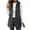 Gray Fleece Vests for Women, variant on Nfurl Womens Vests Fashion Casual Solid Color Fleece Vest for Fall Dressy Sleeveless Jackets Loose Fit Long Vest Coats Black M