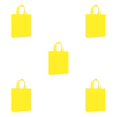 thumbnail image 1 of Decodeary Reusable Eco-Shopping Bag Folding Eco-Friendly Shoulder Storage Bag yellow 5Set, 1 of 6
