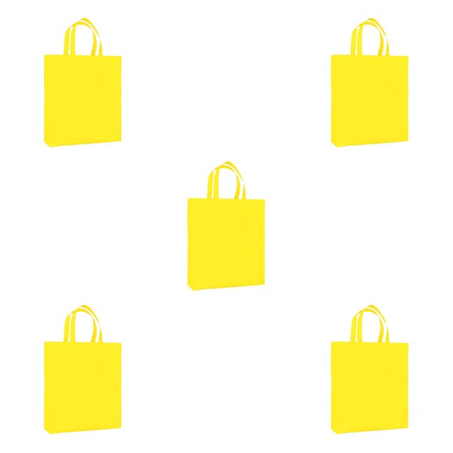 Decodeary Reusable Eco-Shopping Bag Folding Eco-Friendly Shoulder Storage Bag yellow 5Set
