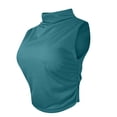 thumbnail image 3 of Mode Femmes T-Shirt Sans Manches Uni Blouse Chemises Gilet Court Ajusté Hauts, 3 of 4